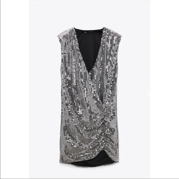 Zara | Dresses | Zara Sequins Dress | Poshmark